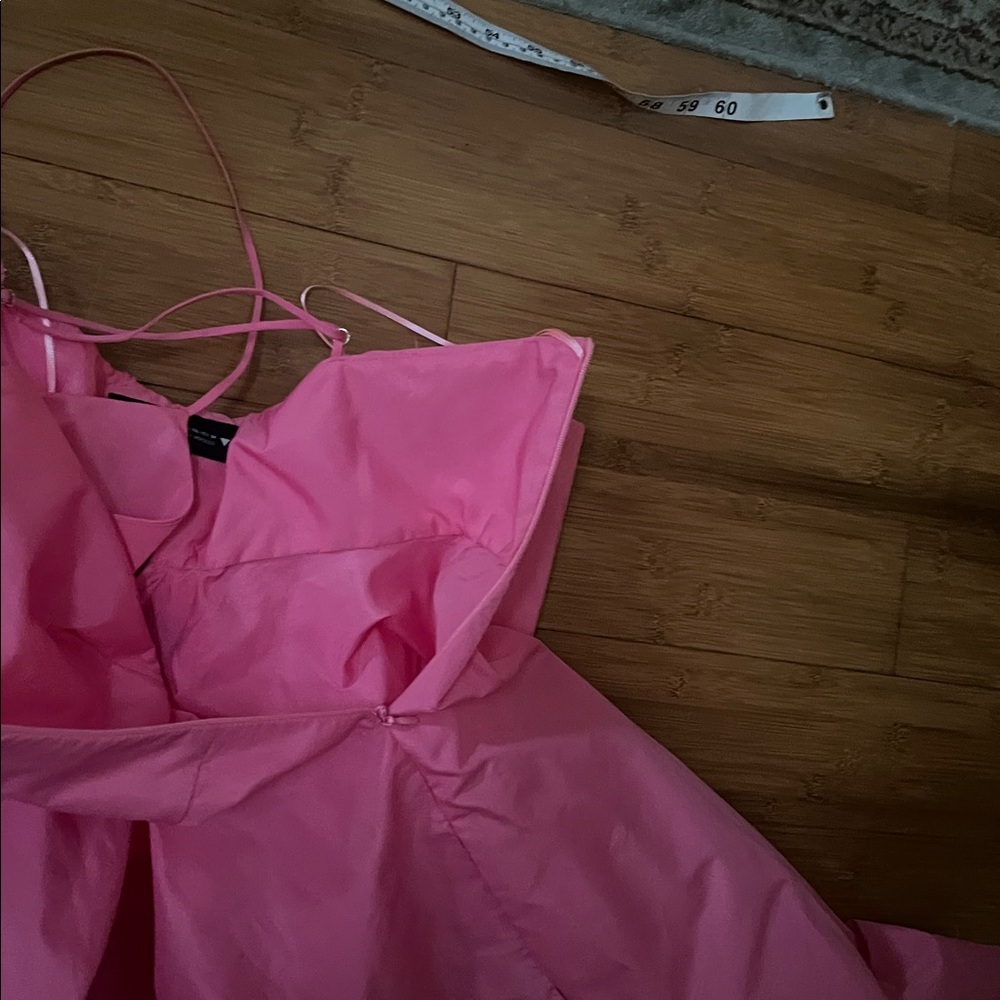 Zara NWT voluminous pink bow back dress xxl - Picture 7 of 10